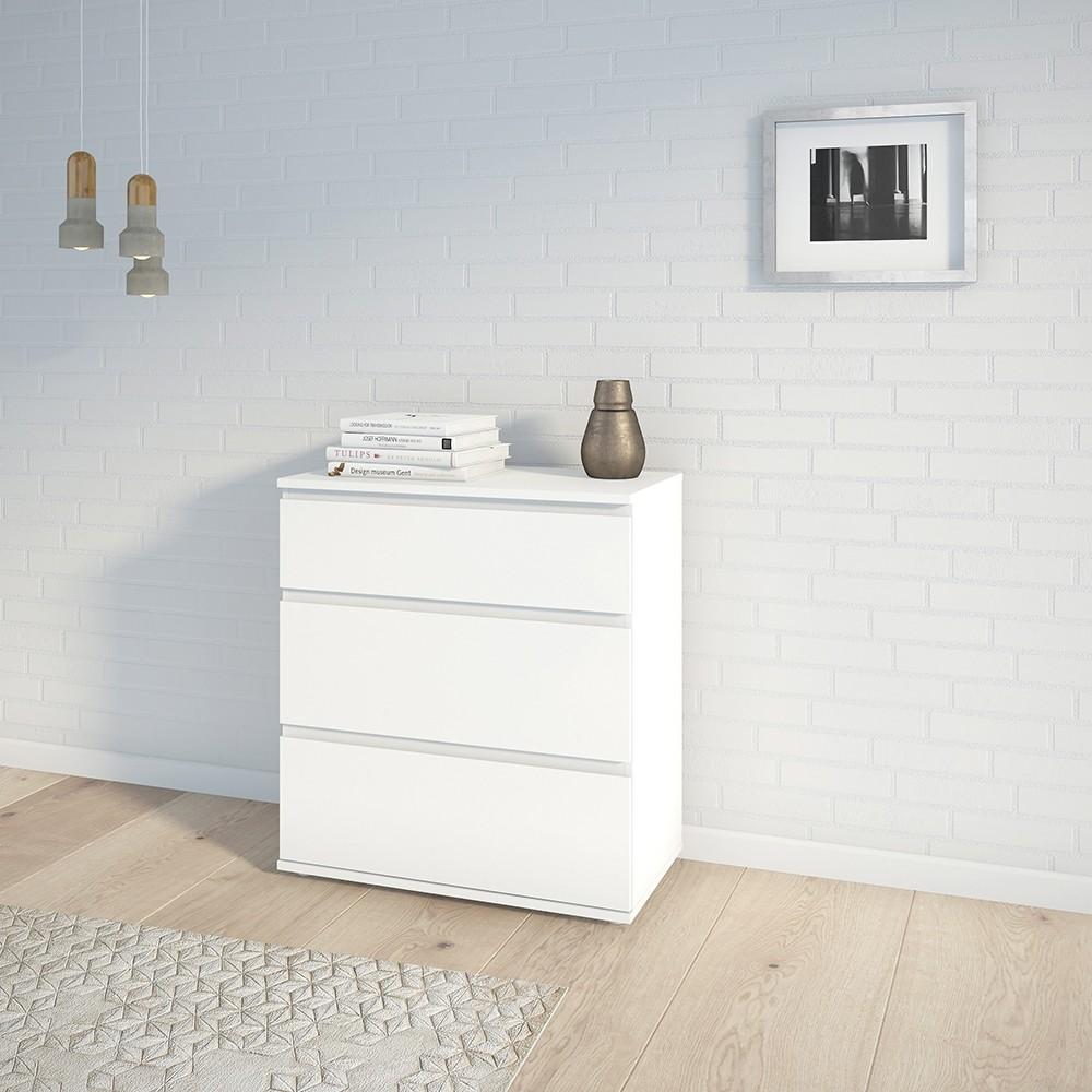Furniture To Go Nova 3 Drawer Chest in White (7097109449)