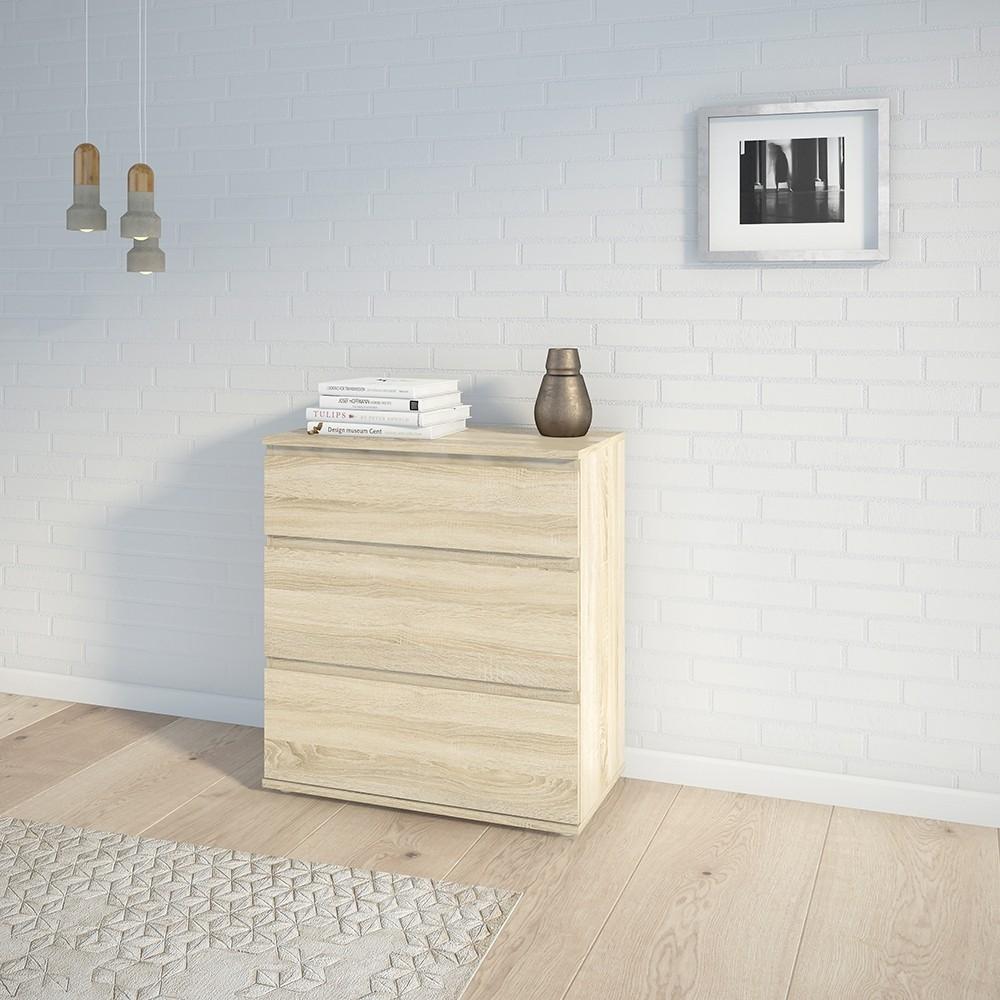 Furniture To Go Nova 3 Drawer Chest in Oak (70971094AK)