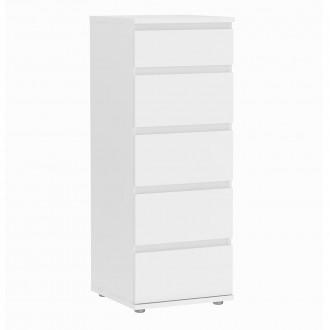 Furniture To Go Nova 5 Drawer Narrow Chest in White (7097109649)