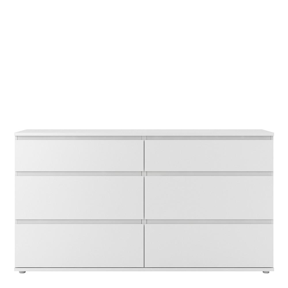 Furniture To Go Nova 6 Drawer Chest (3+3) in White (709712524949)