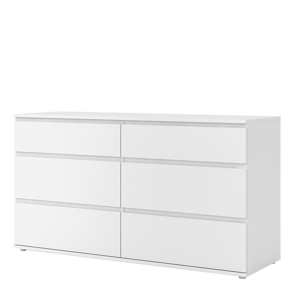 Furniture To Go Nova 6 Drawer Chest (3+3) in White (709712524949)