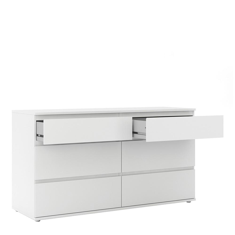 Furniture To Go Nova 6 Drawer Chest (3+3) in White (709712524949)
