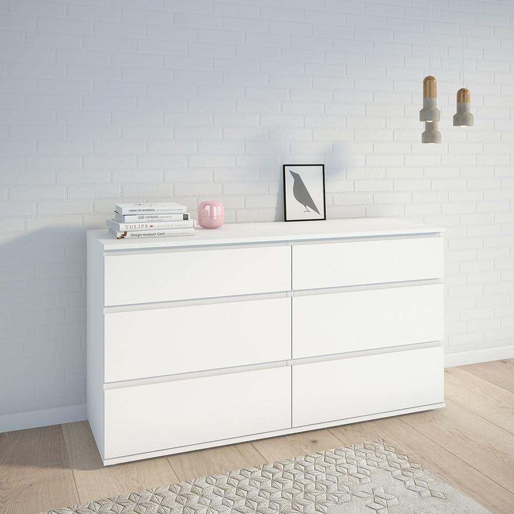 Furniture To Go Nova 6 Drawer Chest (3+3) in White (709712524949)