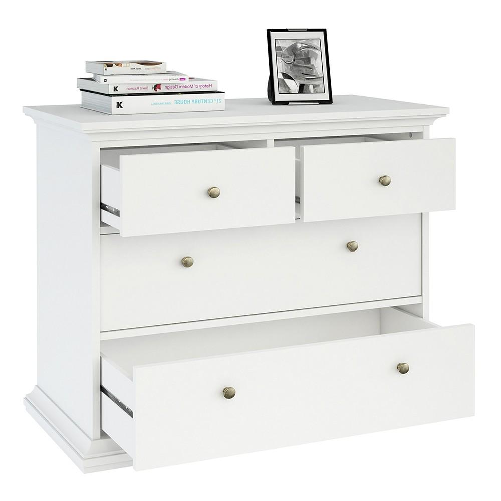 Furniture To Go Paris 4-Drawer Chest in White (701767164949)