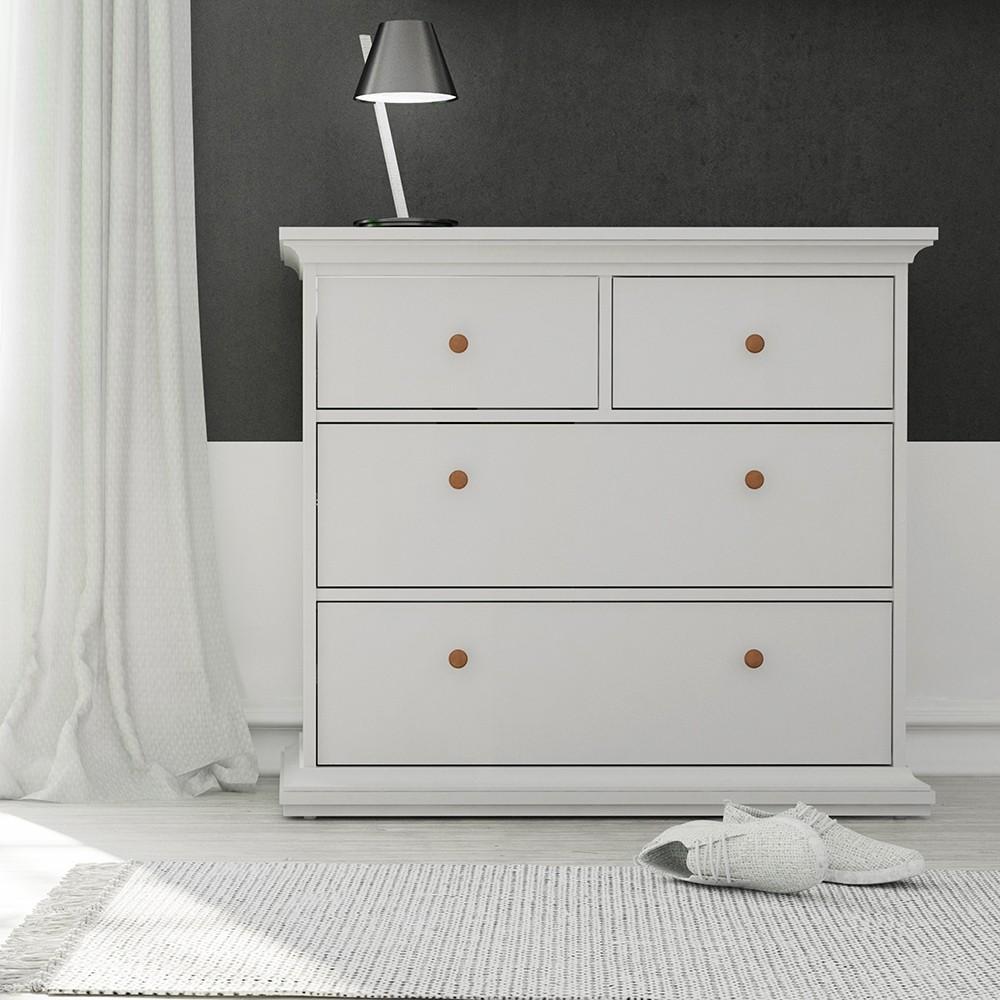 Furniture To Go Paris 4-Drawer Chest in White (701767164949)