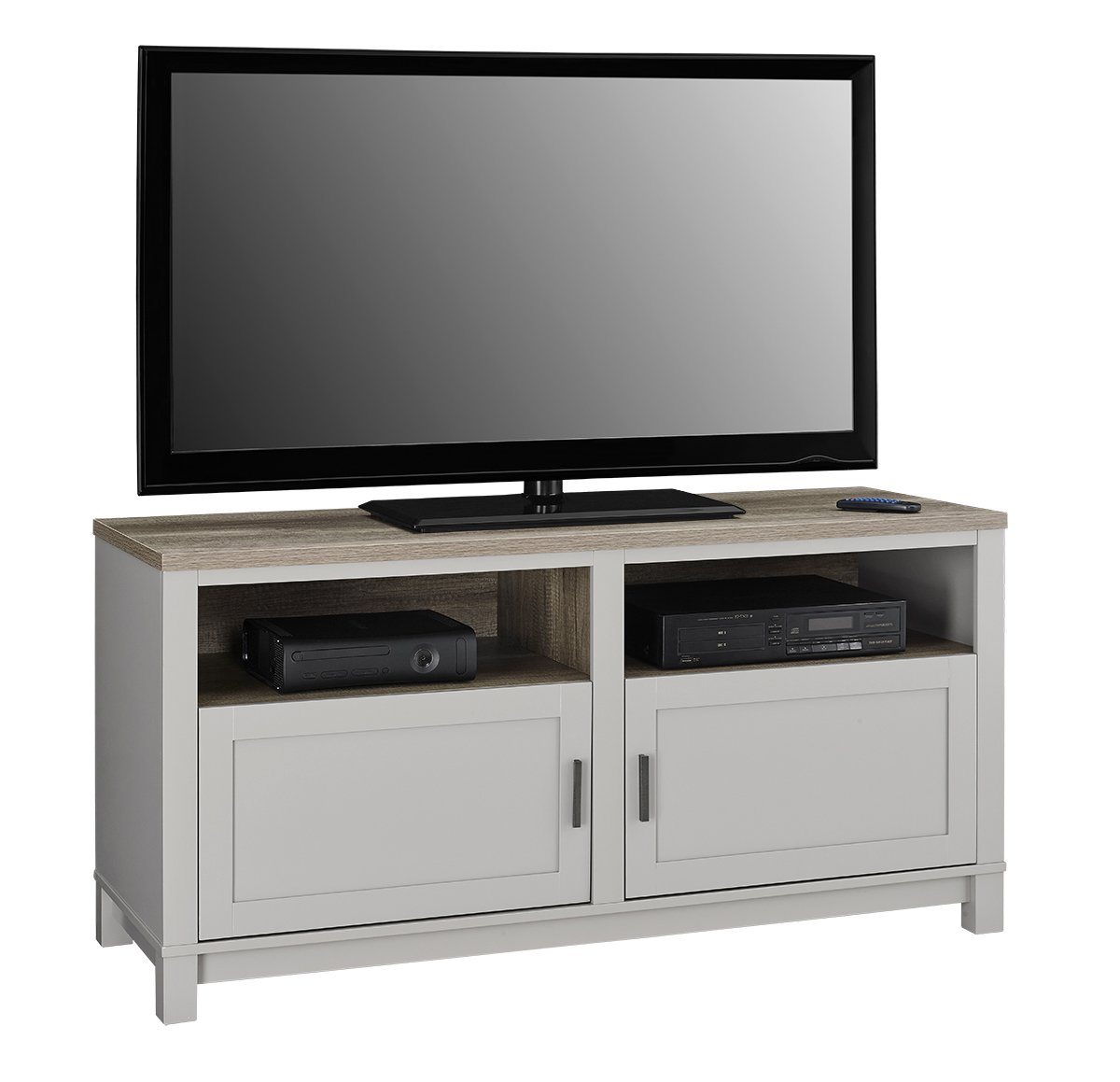 Dorel Home Carver Range TV Cabinet in Weathered Oak and Grey