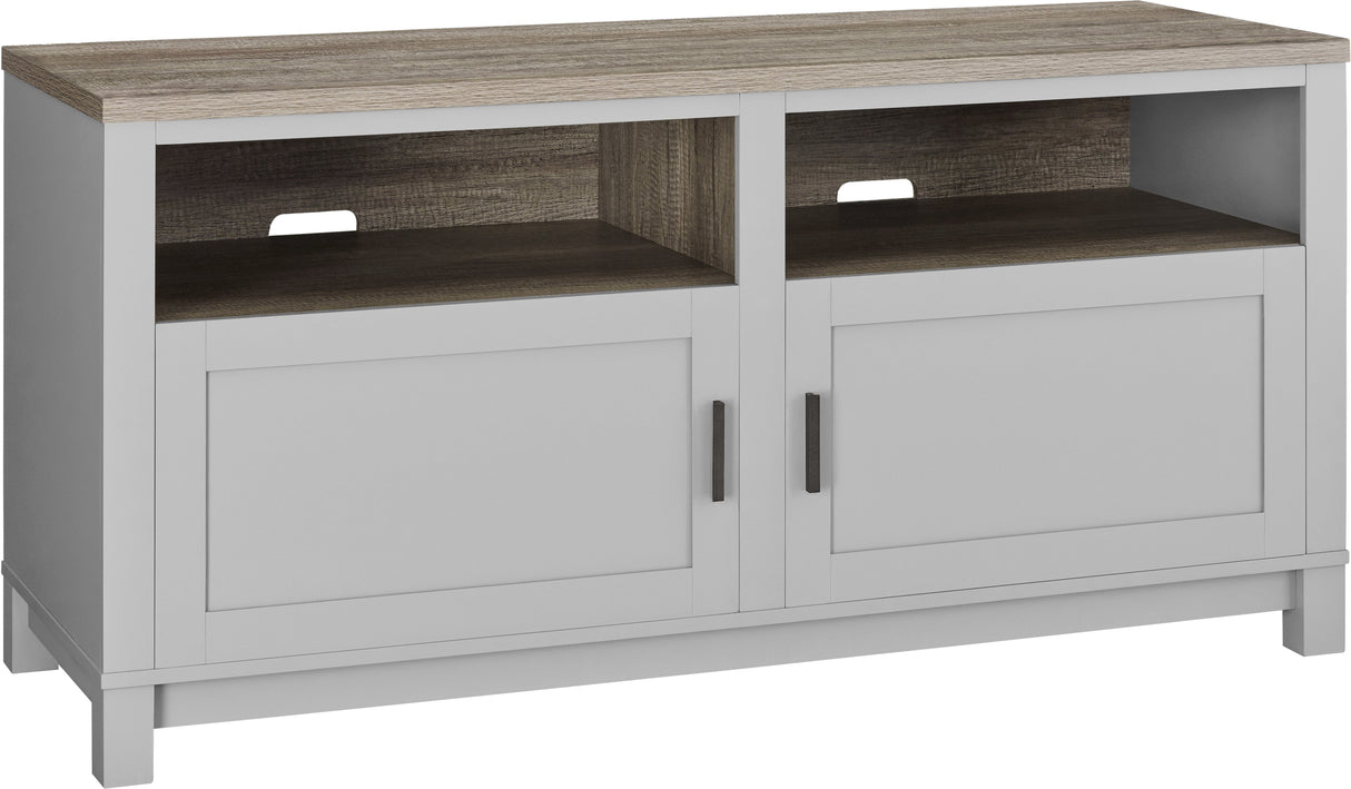 Dorel Home Carver Range TV Cabinet in Weathered Oak and Grey