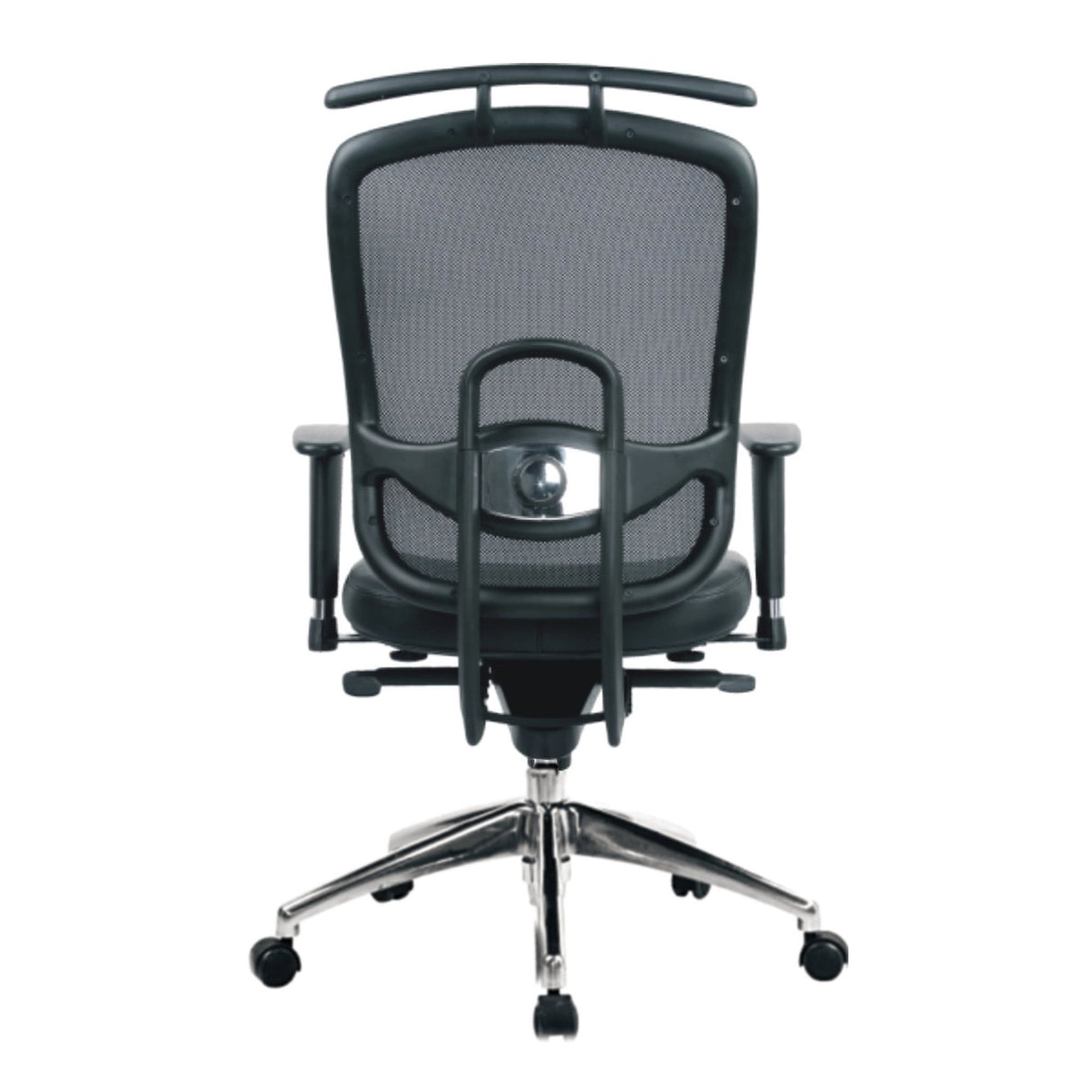 Nautilus Designs Freedom High Back Mesh Executive Armchair with Coat Hanger And Chrome Base - Black