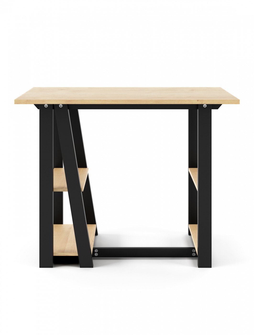 Alphason Penzance Oak and Black Compact Study Desk (AW3140)