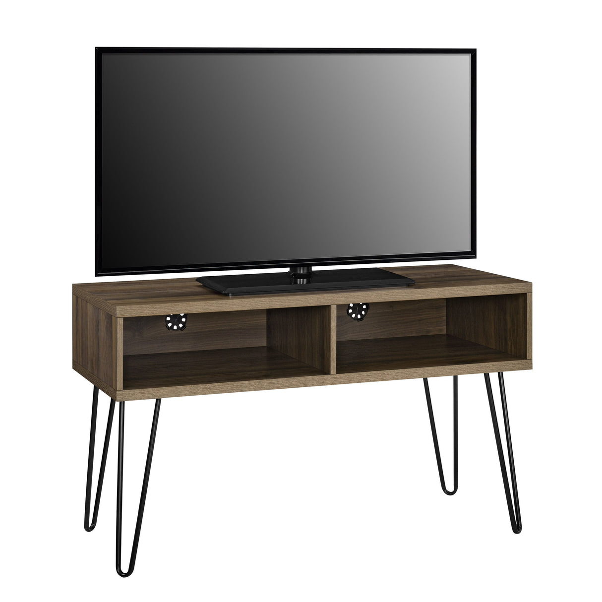 Dorel Home Owen Range Retro TV Stand in Walnut