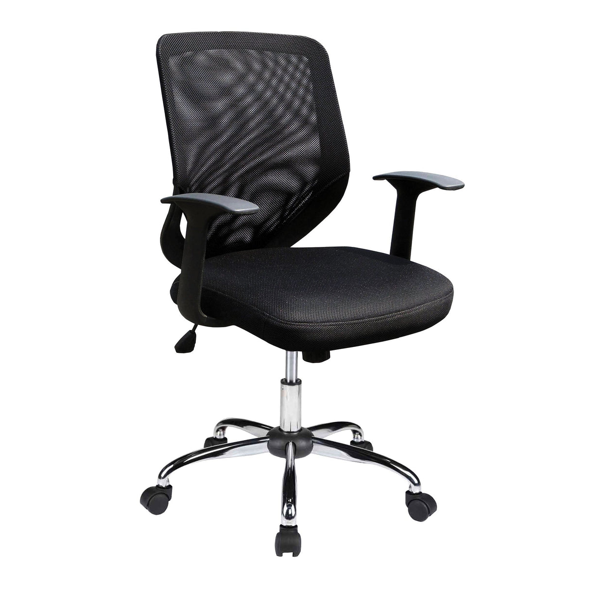 Nautilus Designs Ranger Mesh Back Task Operator Armchair with Chrome Base - Black