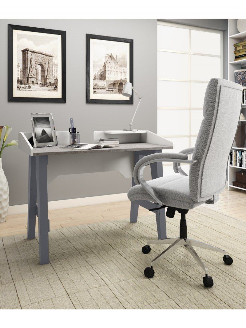 Alphason Truro Grey and Marble Effect Desk (AW3190)