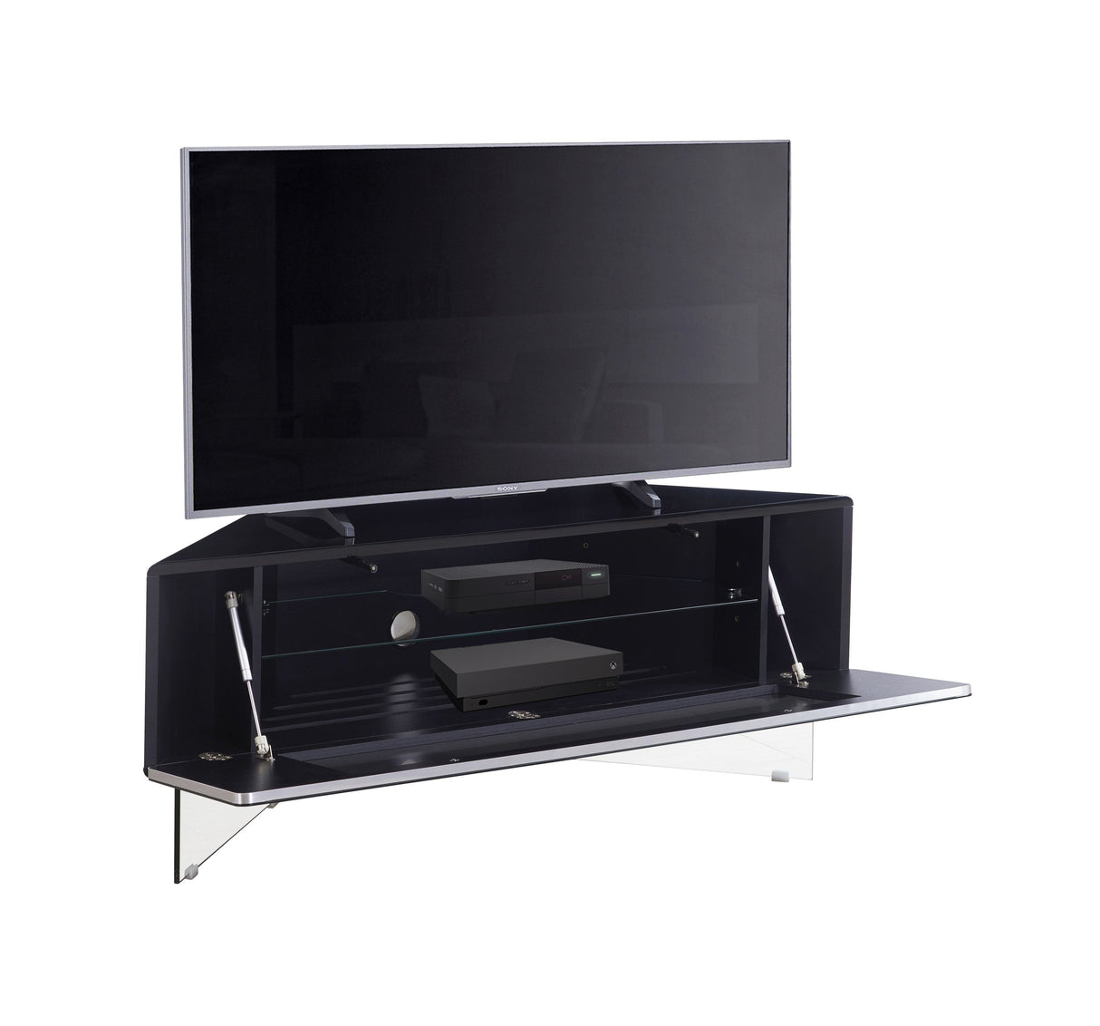 MDA Designs Antares Black Corner TV Cabinet