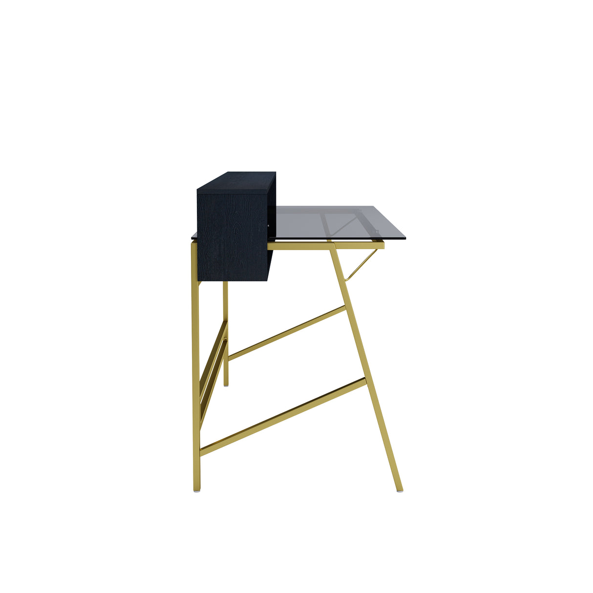 Alphason Morgan Black and Gold Home Office Desk (AW21924)