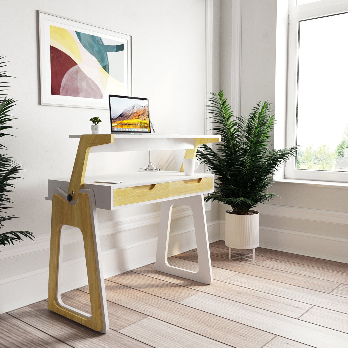 Alphason Palmer Sit Stand Office Desk (AW3622)