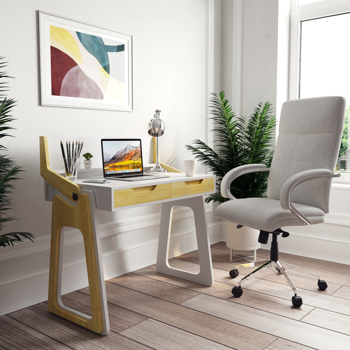 Alphason Palmer Sit Stand Office Desk (AW3622)