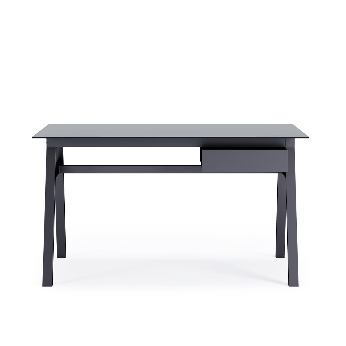 Alphason Richmond Black Glass Home Office Desk (AW21928BLK)