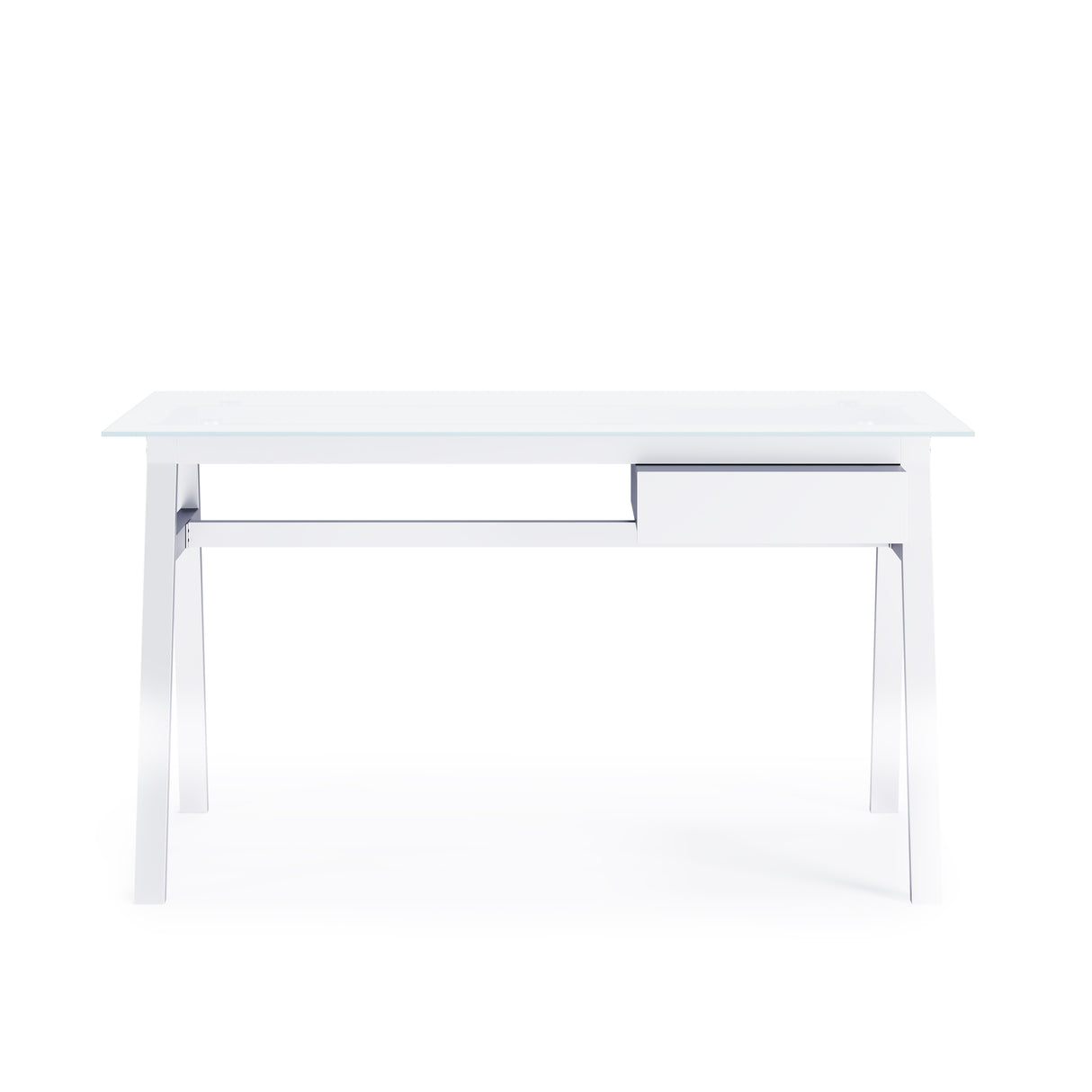 Alphason Richmond White Glass Home Office Desk (AW21928WHT)