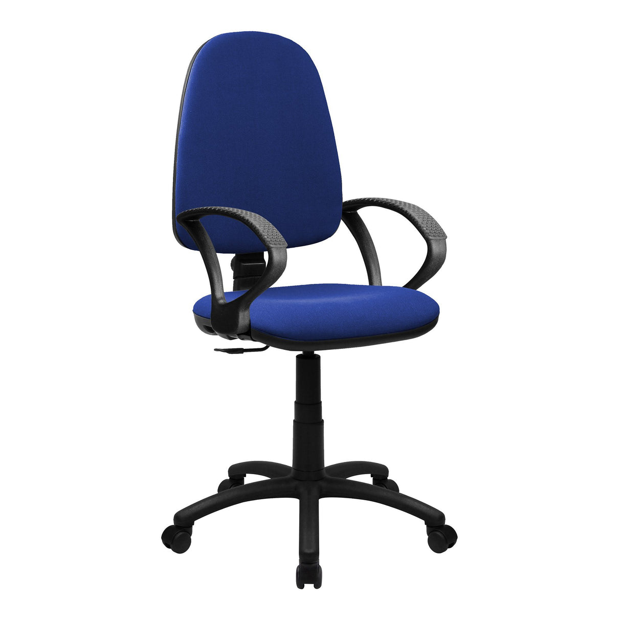 Nautilus Designs Java 100 Medium Back Operator Chair - Single Lever with Fixed Arms - Blue