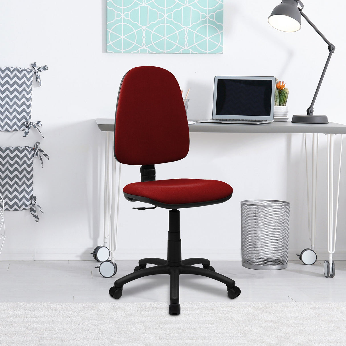 Nautilus Designs Java 100 Medium Back Operator Chair - Single Lever - Wine