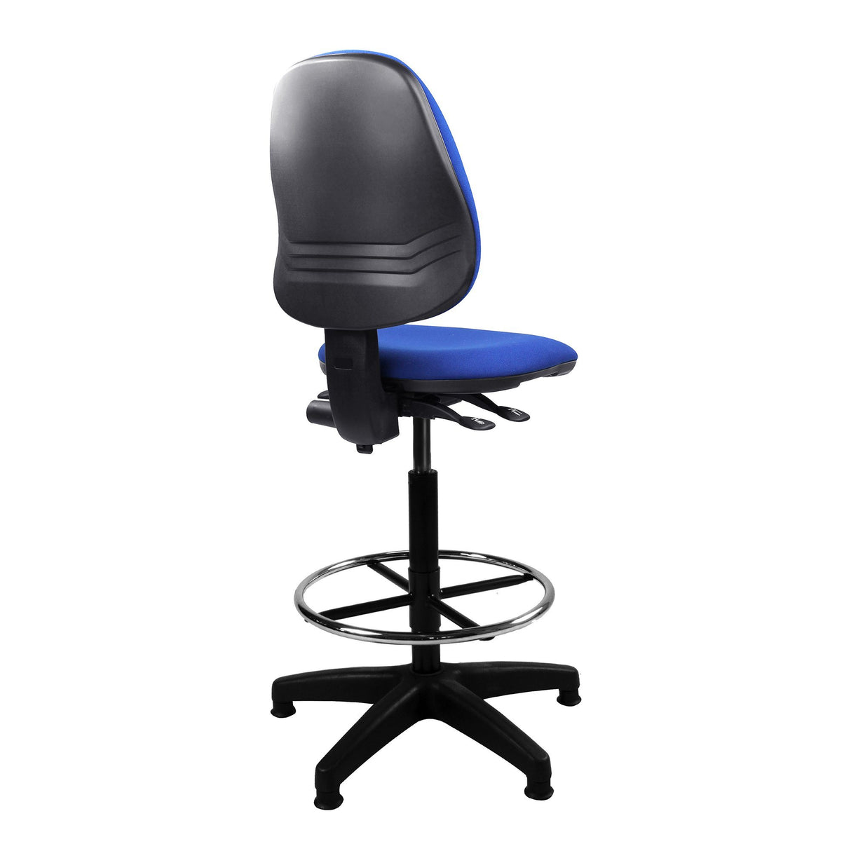 Nautilus Designs Java 200 Medium Back Draughtsman Chair - Twin Lever - Blue