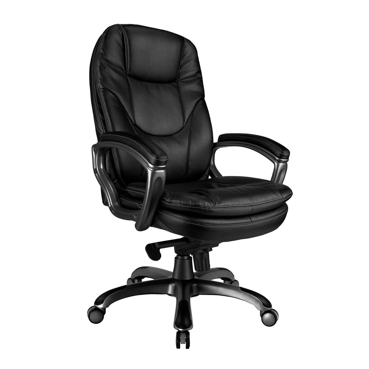 Nautilus Designs Kiev Luxurious High Back Leather Executive Chair - Black