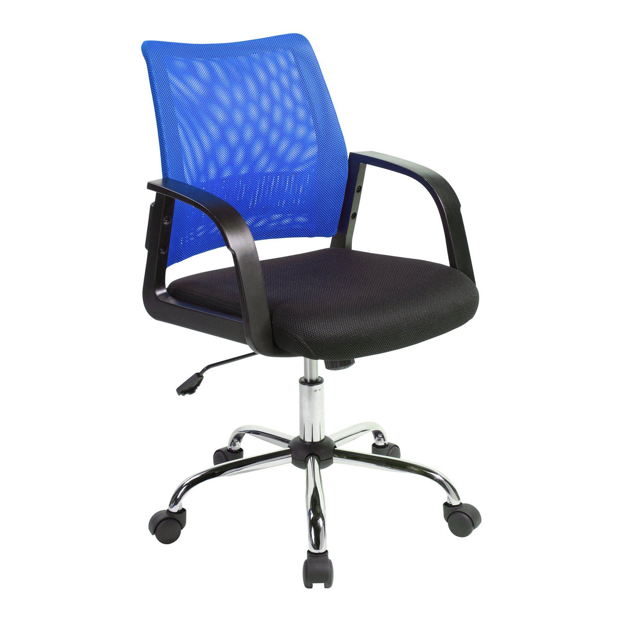 Nautilus Designs Calypso Medium Mesh Back Task Operator Armchair with Chrome Base - Blue