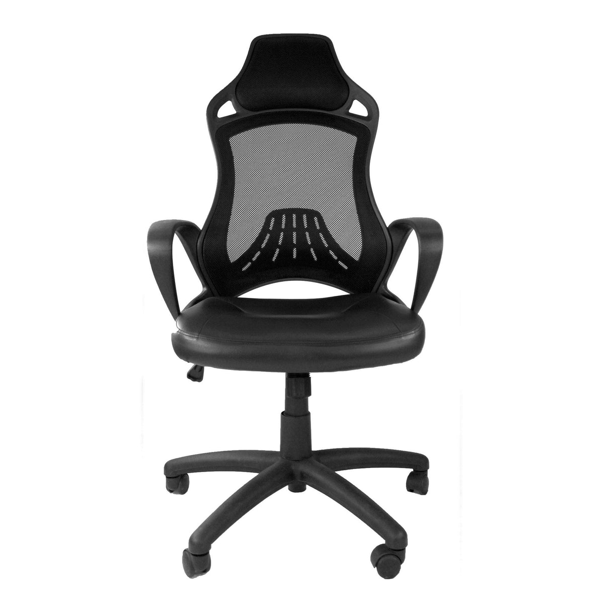 Nautilus Designs Ascot Slim High Back Designer Mesh Armchair - Black