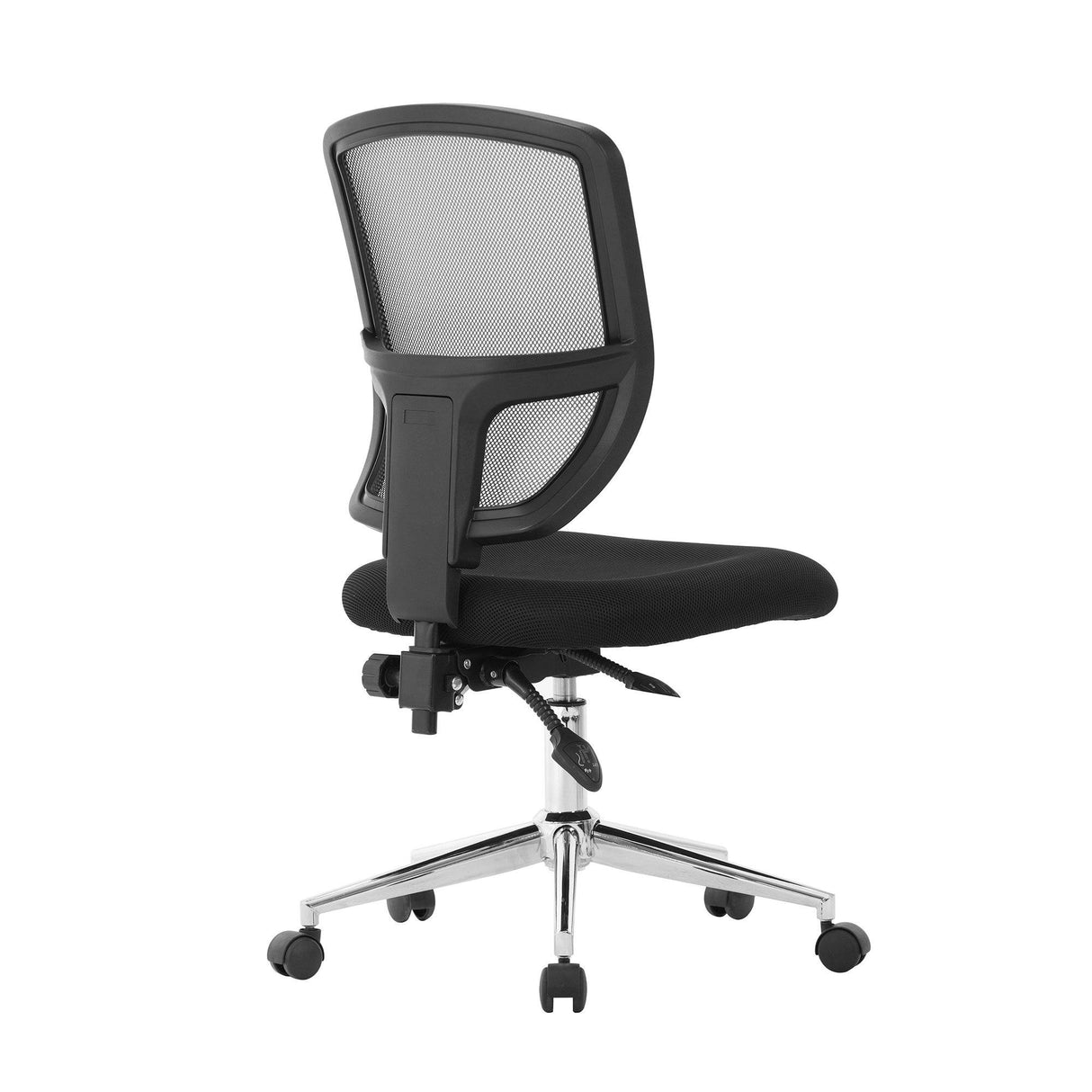 Nautilus Designs Nexus Medium Back Designer Mesh Operator Chair with Sculptured Lumbar and Spine Support - Black