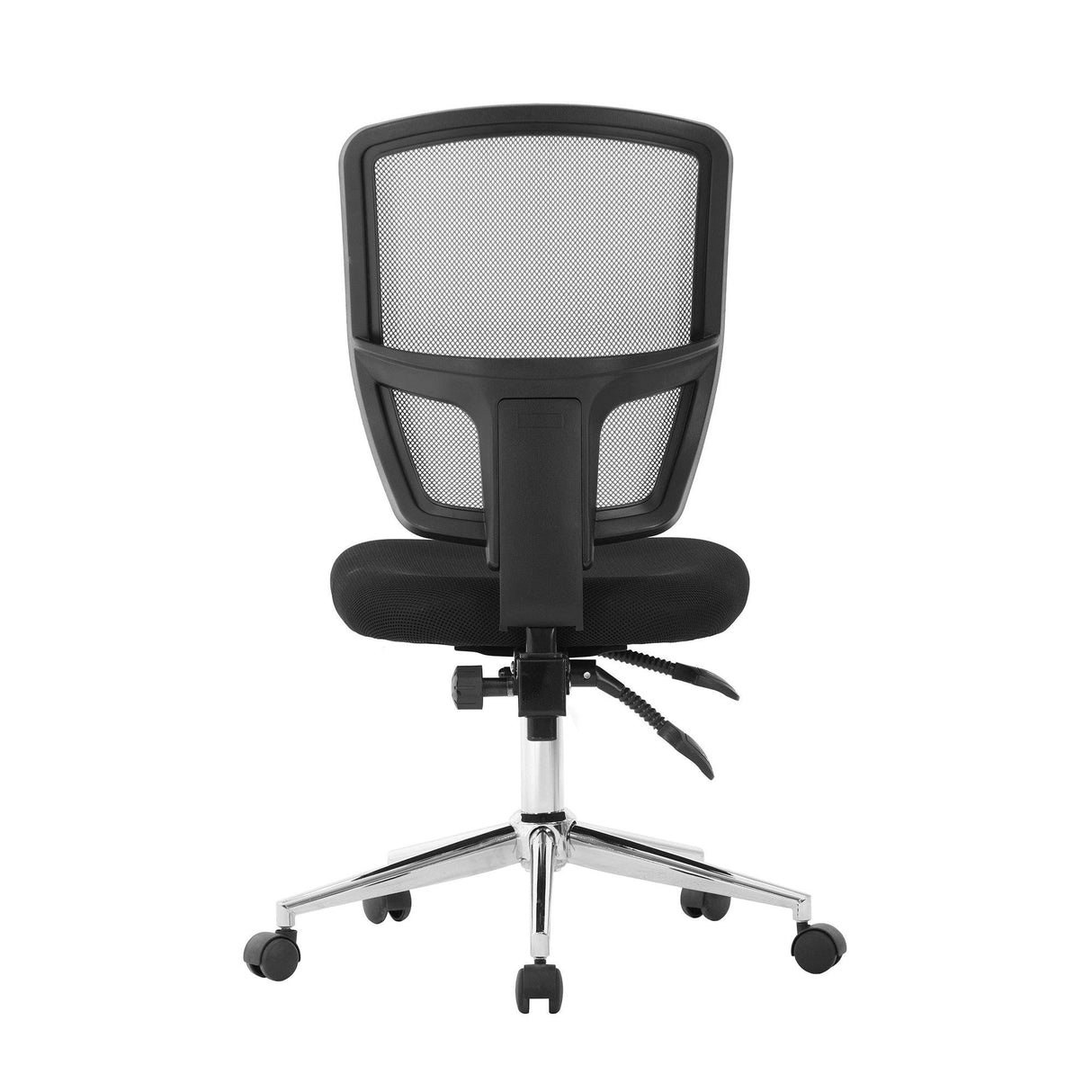 Nautilus Designs Nexus Medium Back Designer Mesh Operator Chair with Sculptured Lumbar and Spine Support - Black