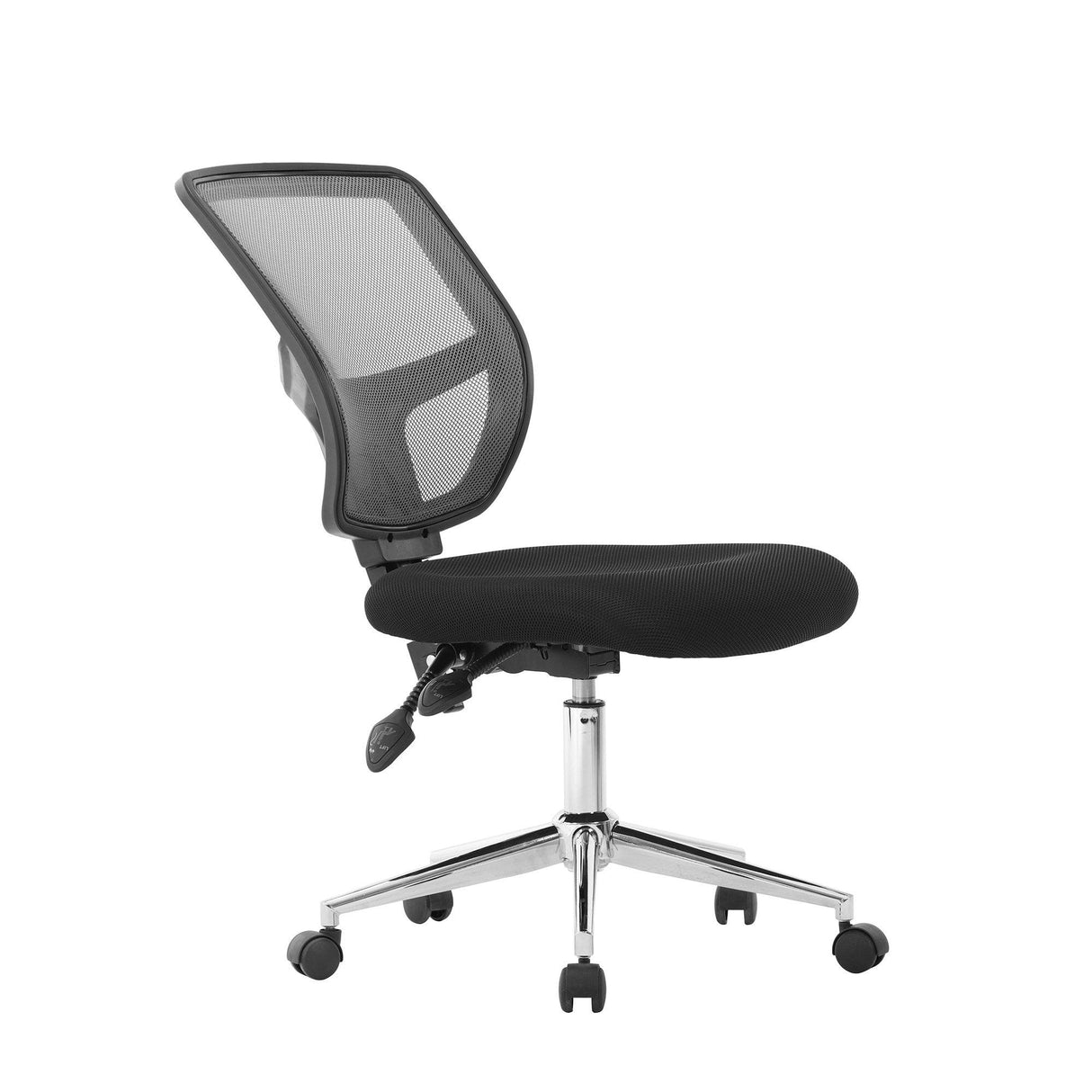 Nautilus Designs Nexus Medium Back Designer Mesh Operator Chair with Sculptured Lumbar and Spine Support - Black