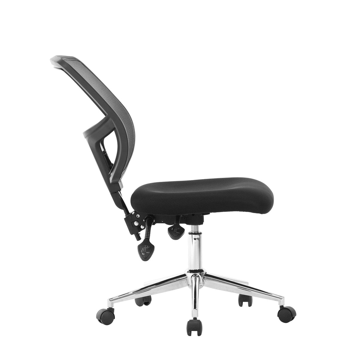 Nautilus Designs Nexus Medium Back Designer Mesh Operator Chair with Sculptured Lumbar and Spine Support - Black