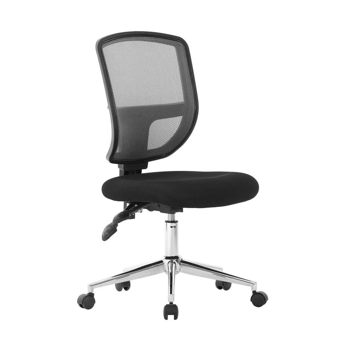 Nautilus Designs Nexus Medium Back Designer Mesh Operator Chair with Sculptured Lumbar and Spine Support - Black