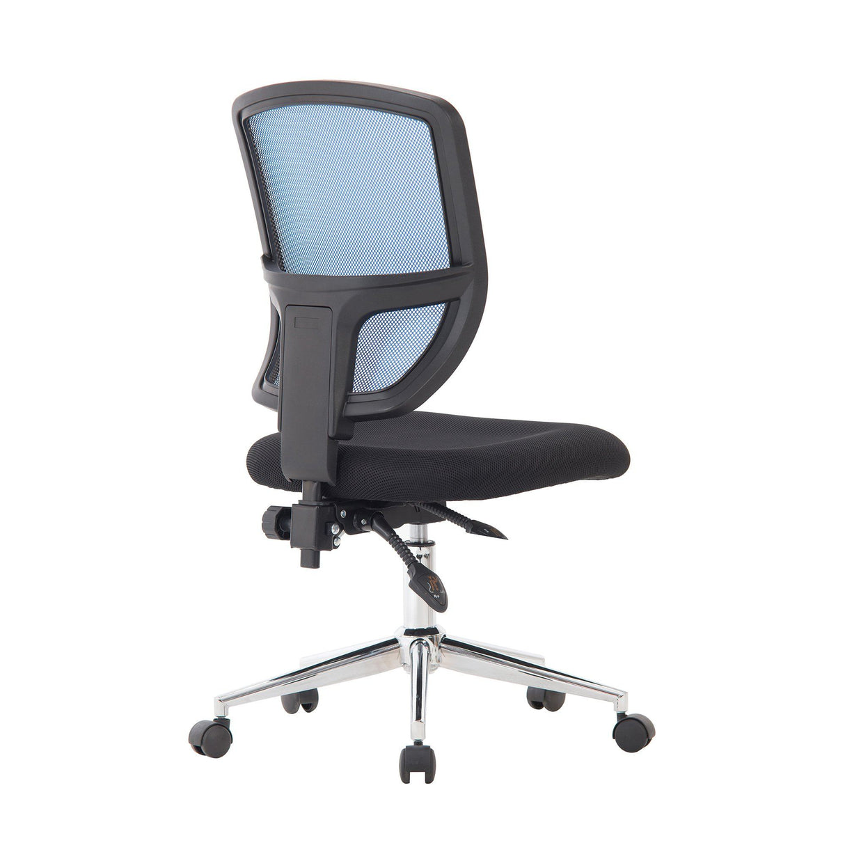 Nautilus Designs Nexus Medium Back Designer Mesh Operator Chair with Sculptured Lumbar and Spine Support - Blue