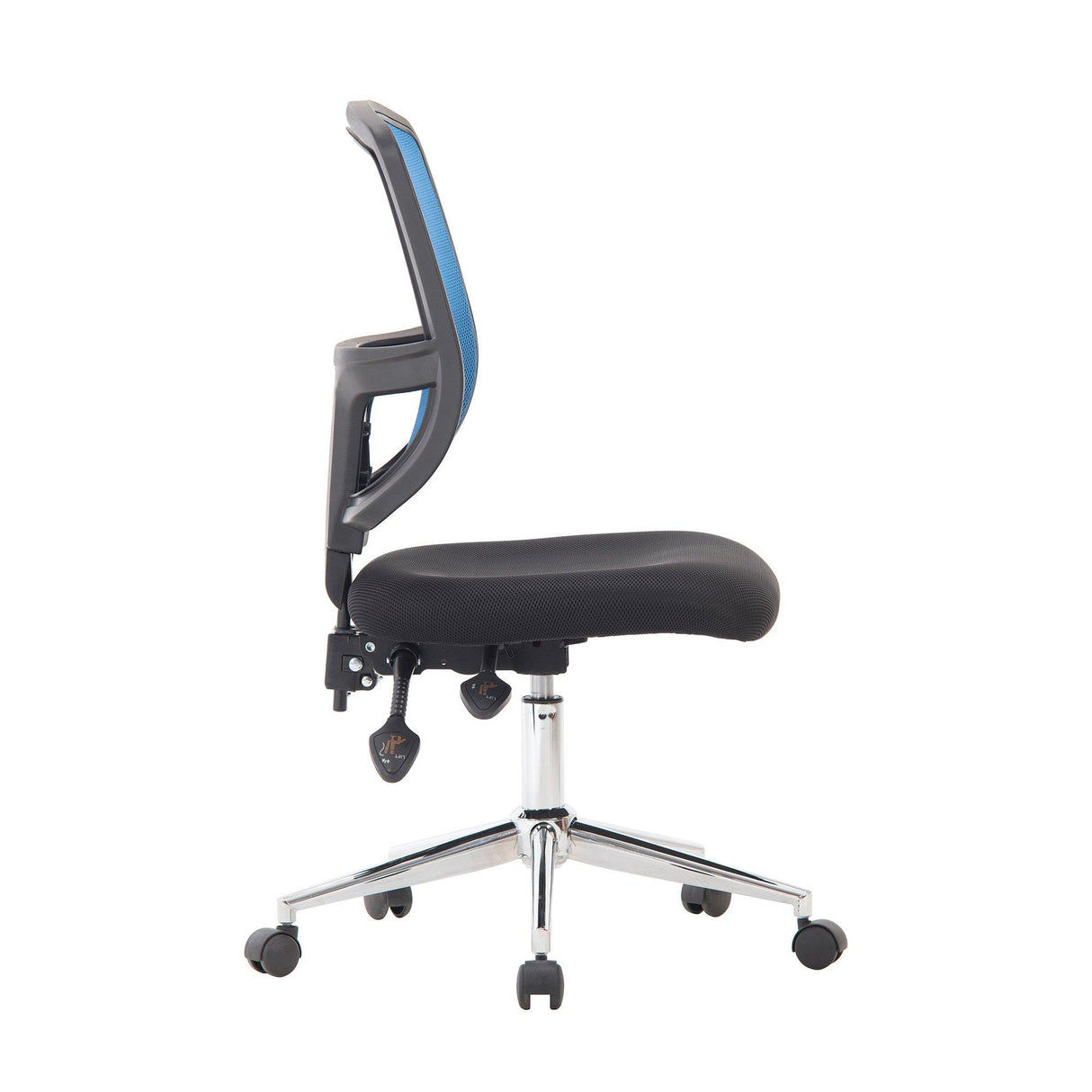 Nautilus Designs Nexus Medium Back Designer Mesh Operator Chair with Sculptured Lumbar and Spine Support - Blue