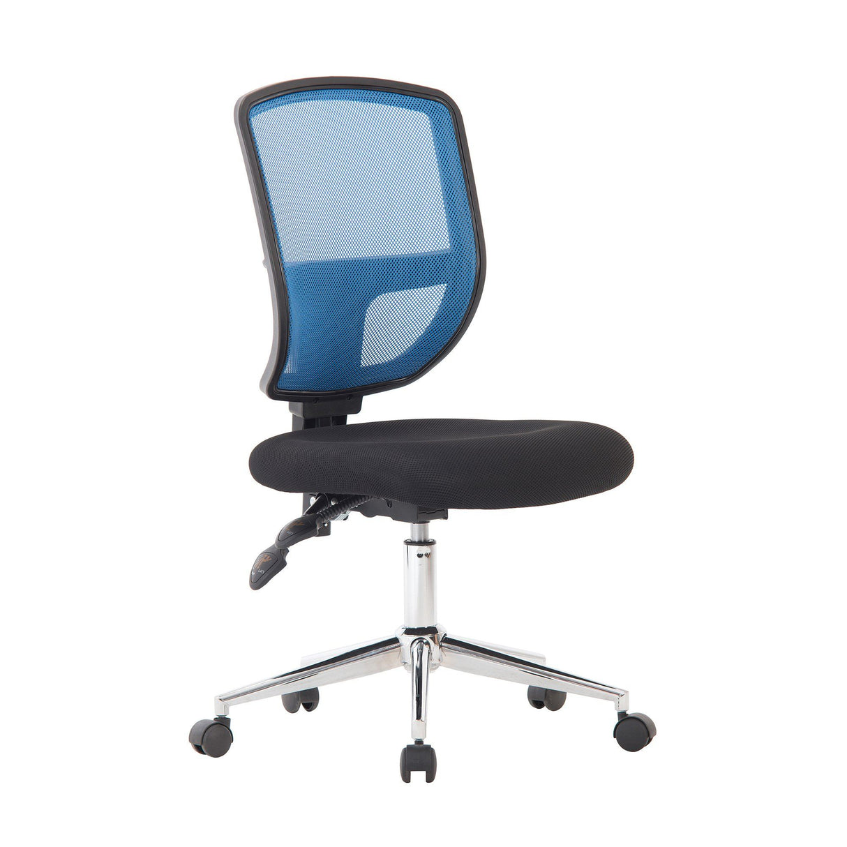 Nautilus Designs Nexus Medium Back Designer Mesh Operator Chair with Sculptured Lumbar and Spine Support - Blue