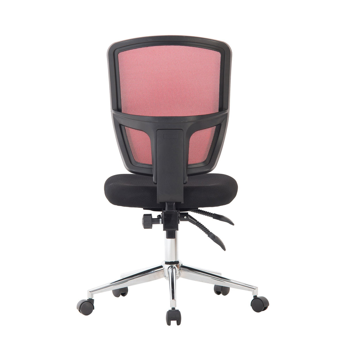 Nautilus Designs Nexus Medium Back Designer Mesh Operator Chair with Sculptured Lumbar and Spine Support - Red