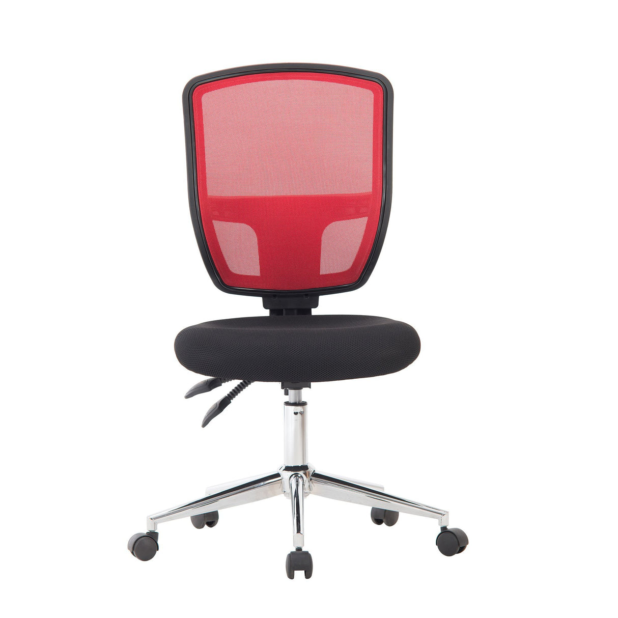 Nautilus Designs Nexus Medium Back Designer Mesh Operator Chair with Sculptured Lumbar and Spine Support - Red