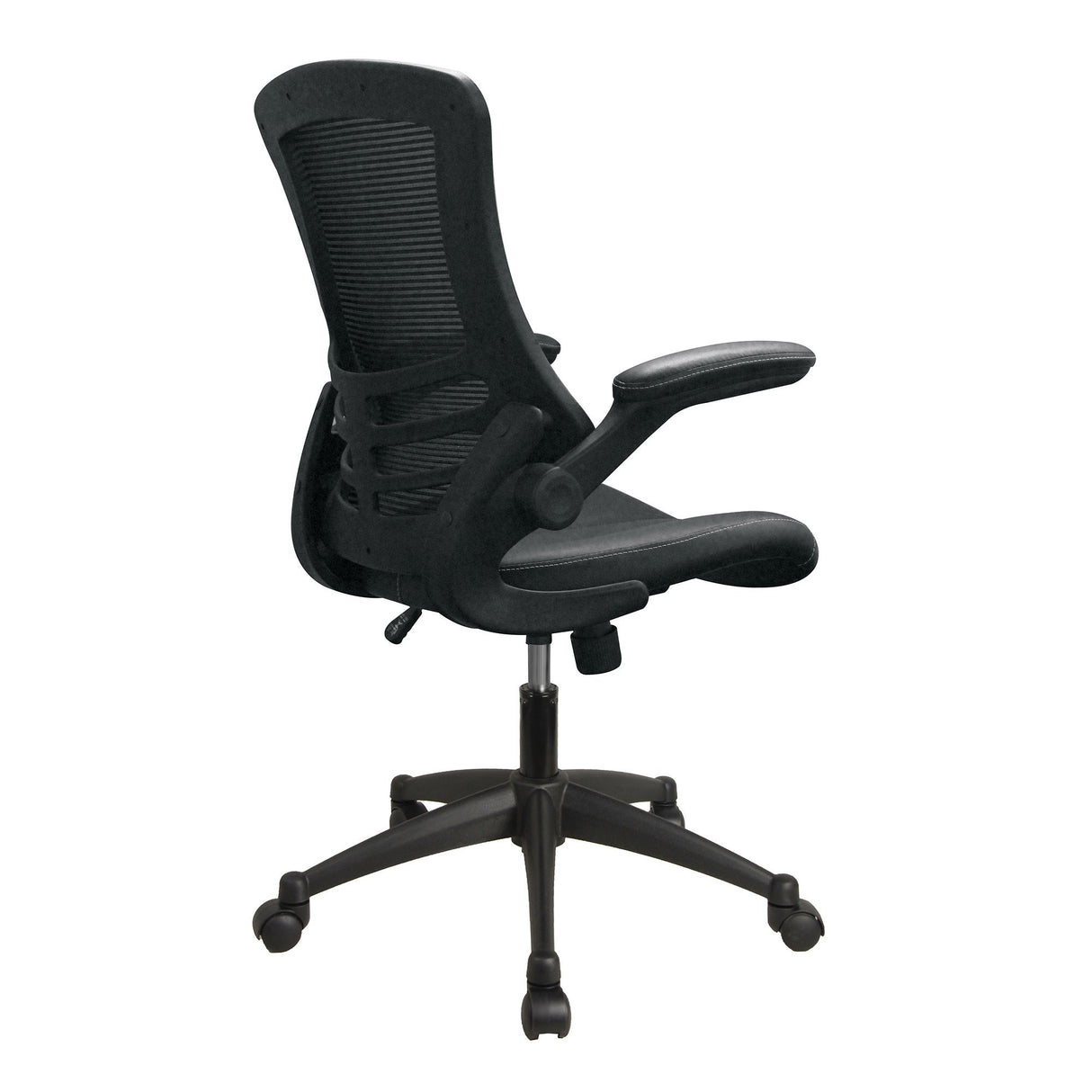 Nautilus Designs Mercury 2 Executive Medium Back Mesh Chair with AIRFLOW Fabric on the Seat - Black