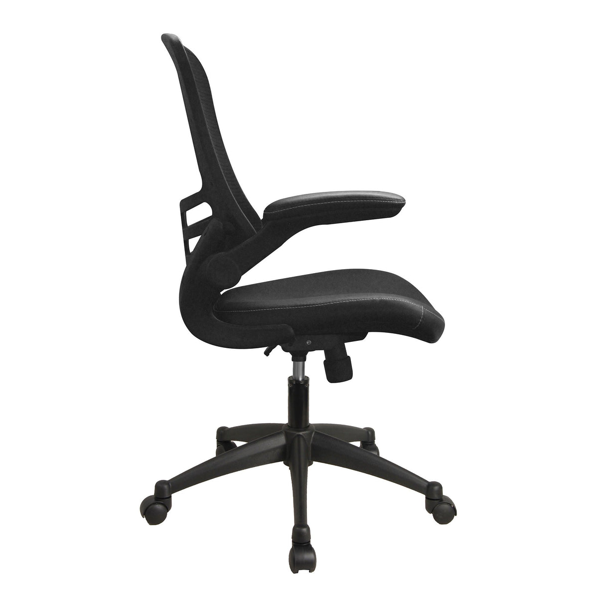 Nautilus Designs Mercury 2 Executive Medium Back Mesh Chair with AIRFLOW Fabric on the Seat - Black