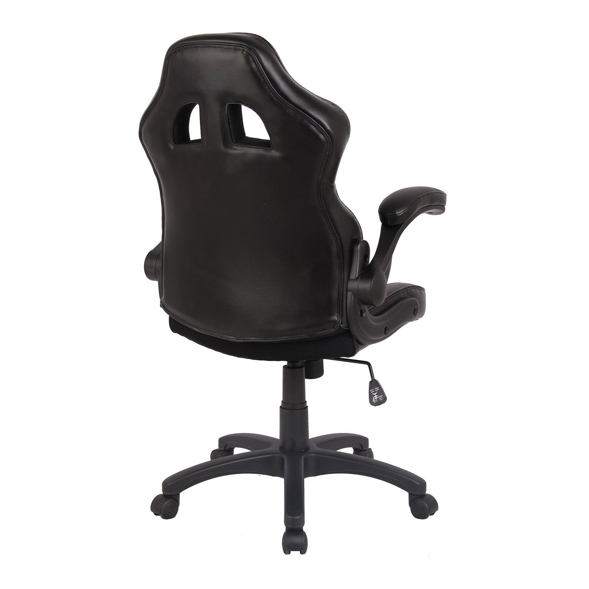 Nautilus Designs Predator Executive Ergonomic Gaming Style Office Chair with Folding Arms, Integral Headrest and Lumbar Support - Black