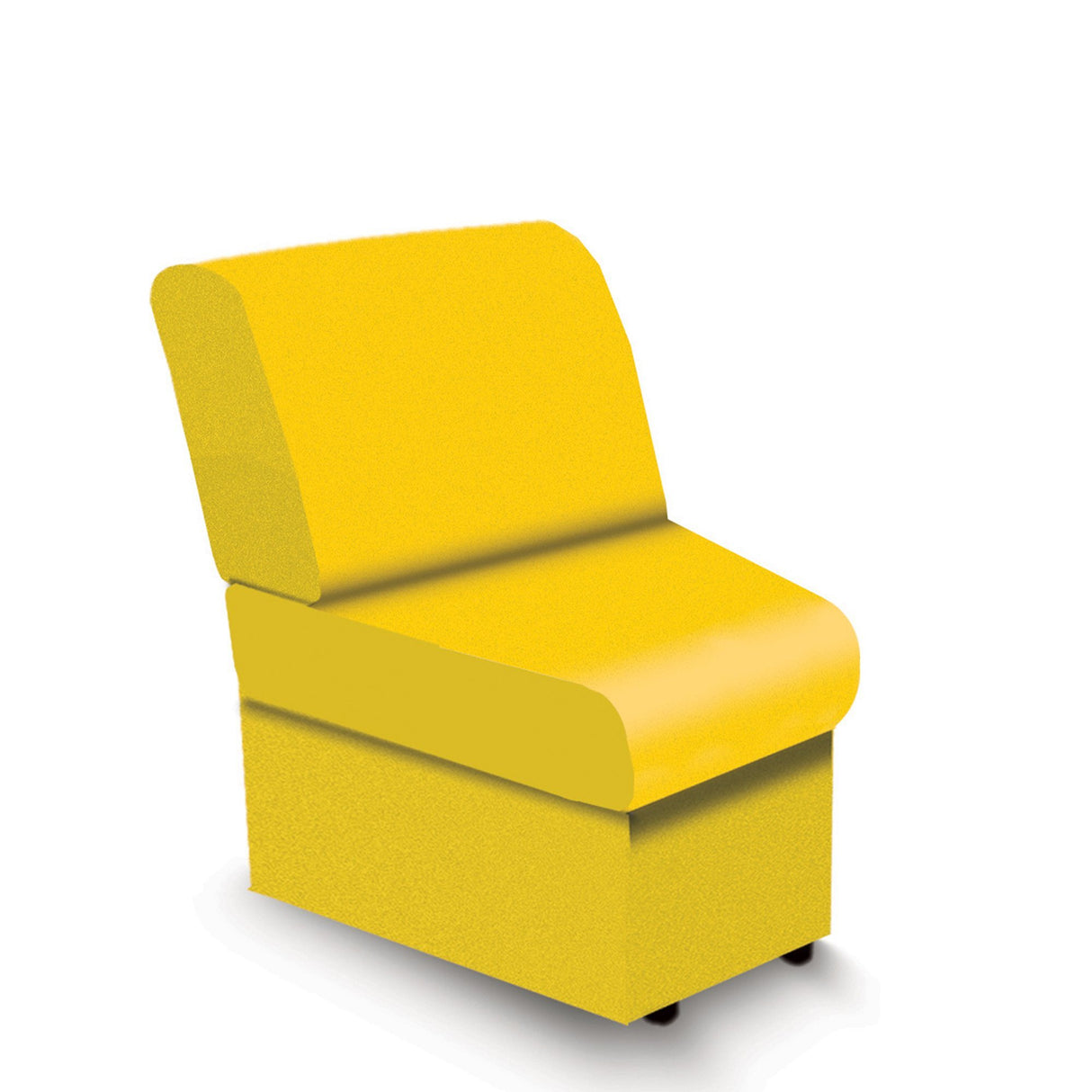 Nautilus Designs Wave Contemporary Modular Fabric Low Back Sofa - Concave - Yellow