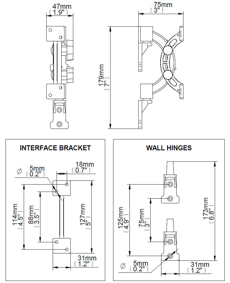 BT1 Home cinema / Satellite speaker wall mount