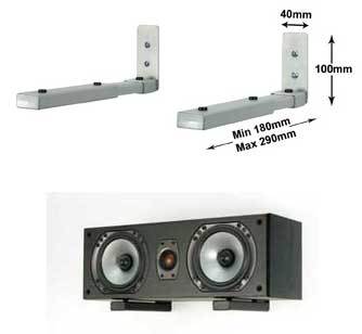 BT15 - Centre speaker Wall Mount in Black