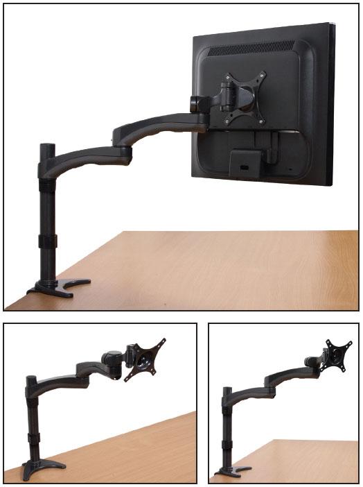 B-Tech BT7373 - Dual Arm Flat Screen Desk Mount