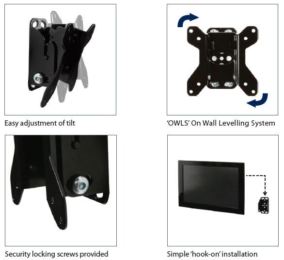 B-Tech BT7511 - VESA Tilting TV Wall Bracket for TVs up to 23inch