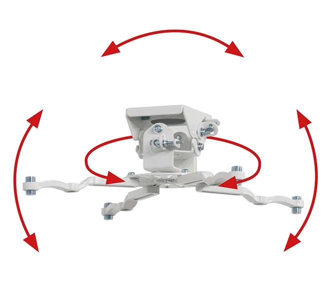 B-Tech BT899 Heavy Duty Projector Ceiling Mount available in Black or White