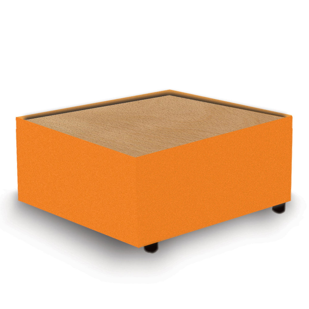 Nautilus Designs Wave Contemporary Modular Fabric Table Unit with Beech Top - Orange