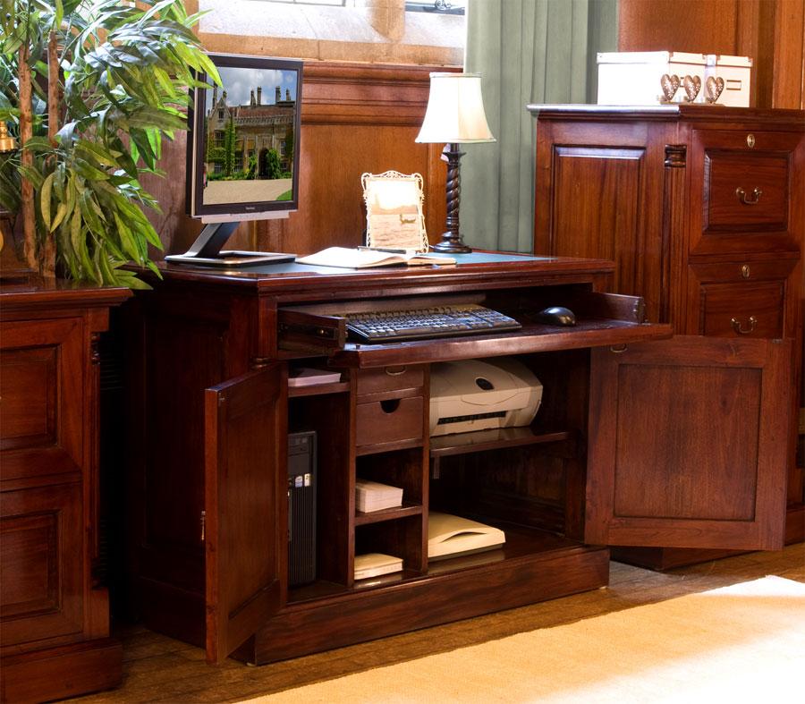 Baumhaus La Roque Mahogany Concealed Home Office Desk (IMR06A)