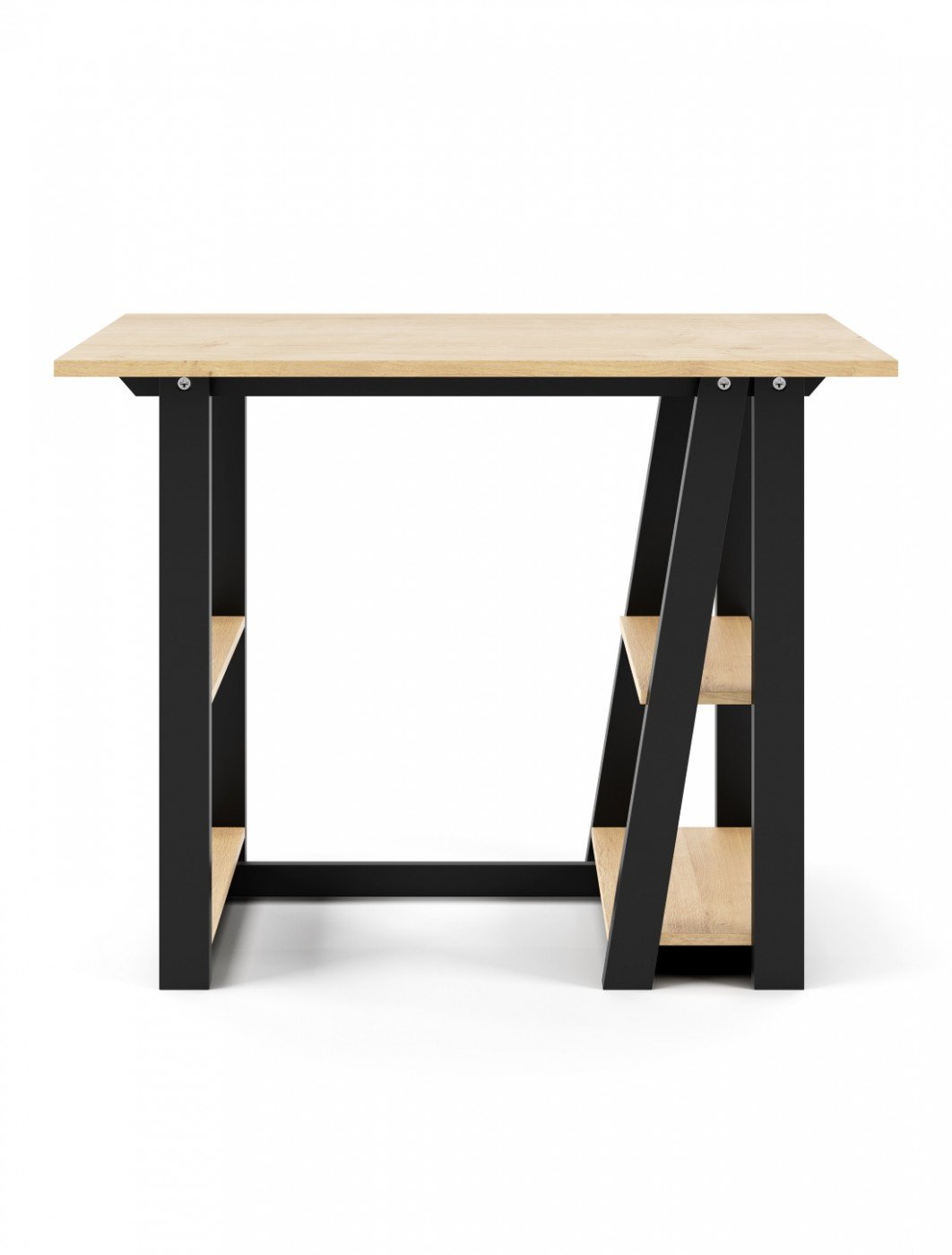 Alphason Penzance Oak and Black Compact Study Desk (AW3140)